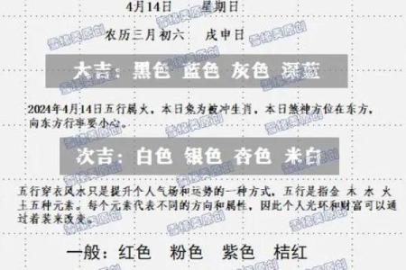 2025年4月14五行穿衣分享查询